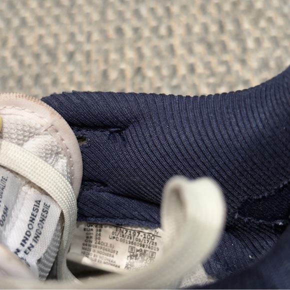 Nike Dunk Premium Low Womens Sneakers Navy Blue Shiny White Size UK 4.5 - Picture 9 of 12